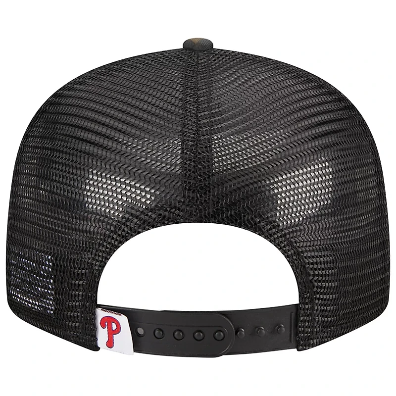 New Era Philadelphia Phillies Woodland Trucker 9FIFTY Snapback Hat
