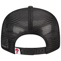 New Era Philadelphia Phillies Woodland Trucker 9FIFTY Snapback Hat