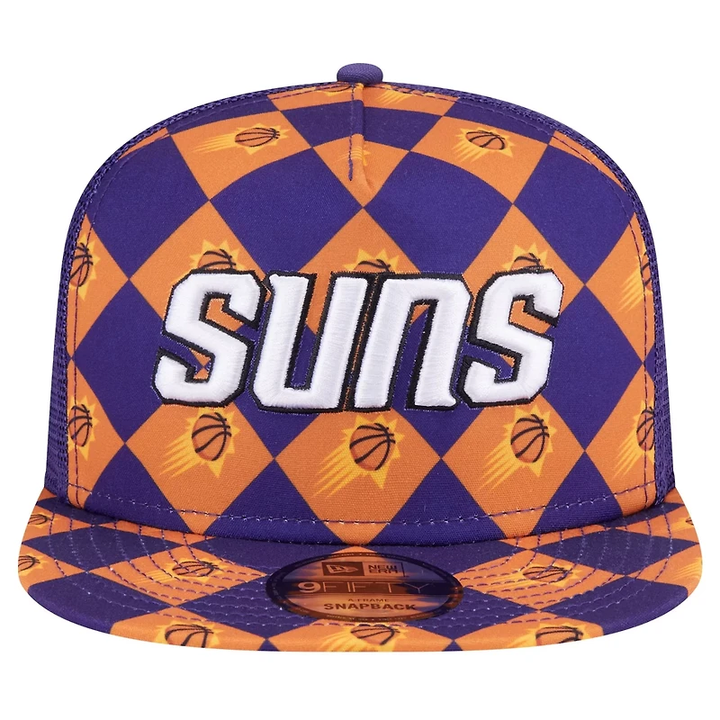 New Era Phoenix Suns Seeing Diamonds A-Frame Trucker 9FIFTY Snapback Hat