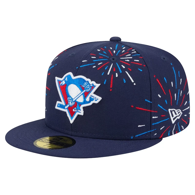New Era Pittsburgh Penguins Americana Fireworks 59FIFTY Fitted Hat