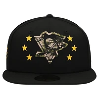 New Era Pittsburgh Penguins Military Appreciation Digital Camo Stars 59FIFTY Fitted Hat