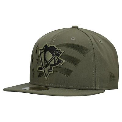 New Era Pittsburgh Penguins Military Appreciation Flag 59FIFTY Fitted Hat