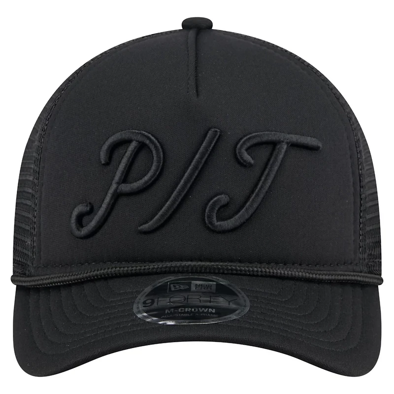 New Era Pittsburgh Pirates City Initial 9FORTY A-Frame M-Crown Adjustable Trucker Hat