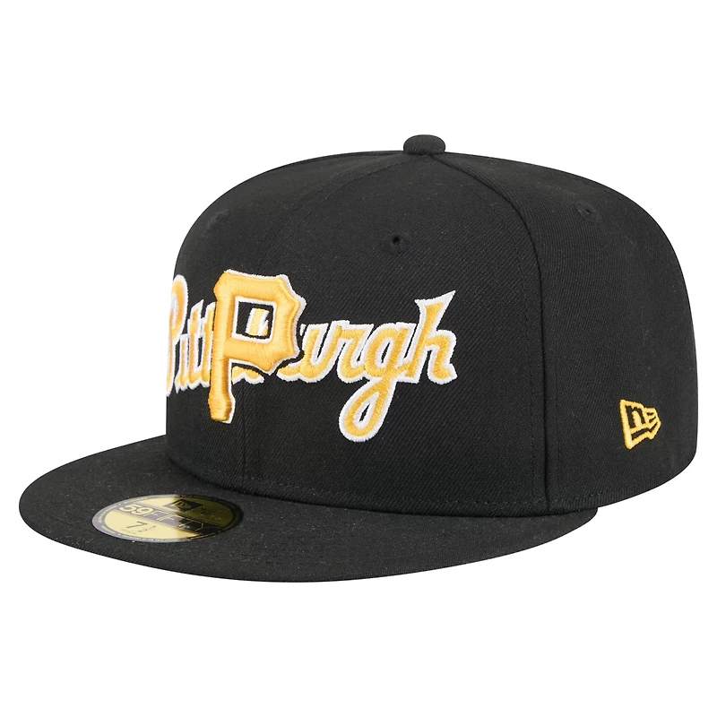 New Era Pittsburgh Pirates Overlap 59FIFTY Fitted Hat