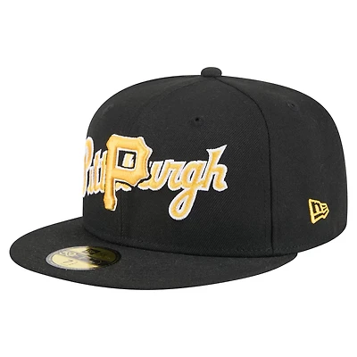 New Era Pittsburgh Pirates Overlap 59FIFTY Fitted Hat