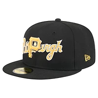 New Era Pittsburgh Pirates Overlap 59FIFTY Fitted Hat