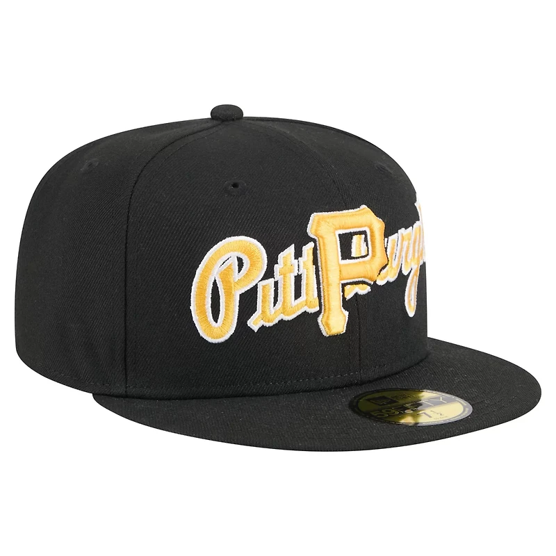 New Era Pittsburgh Pirates Overlap 59FIFTY Fitted Hat