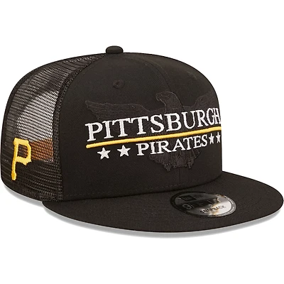 New Era Pittsburgh Pirates Patriot Trucker 9FIFTY Snapback Hat