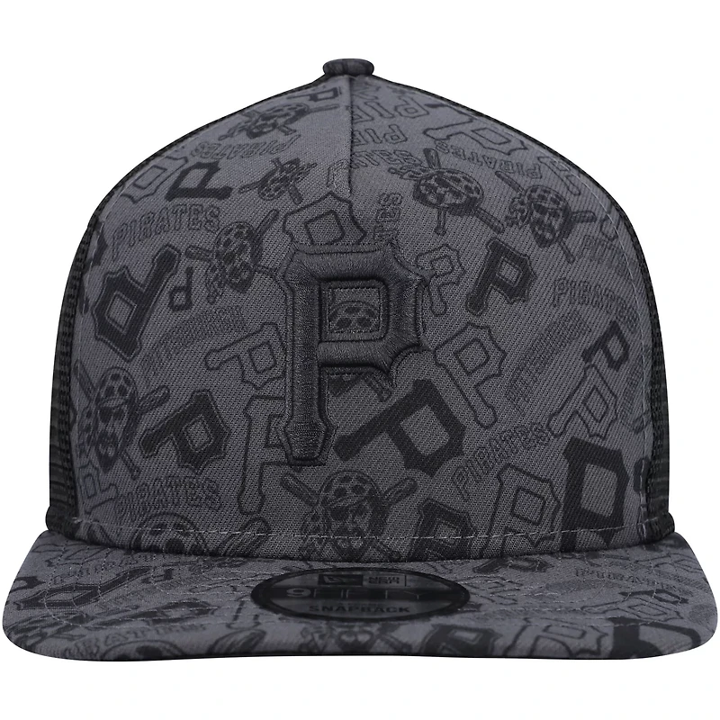 New Era Pittsburgh Pirates Repeat A-Frame 9FIFTY Trucker Snapback Hat