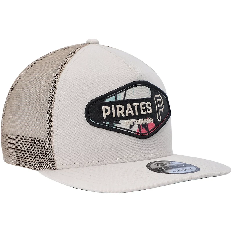 New Era Pittsburgh Pirates Retro Beachin' Patch A-Frame Trucker 9FIFTY Snapback Hat