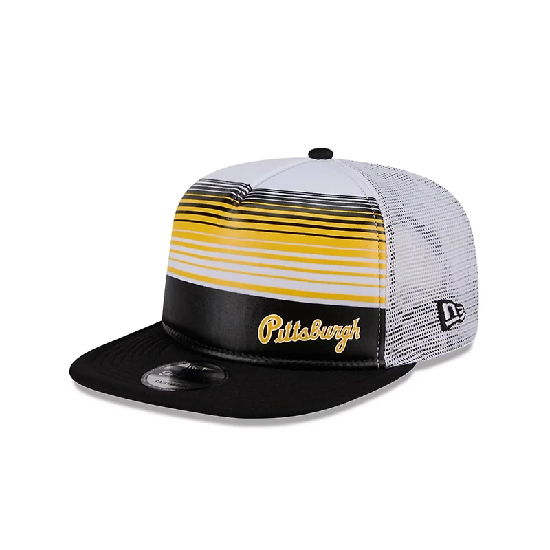 New Era Pittsburgh Pirates Team Horizon 9FIFTY A-Frame Trucker Snapback Hat