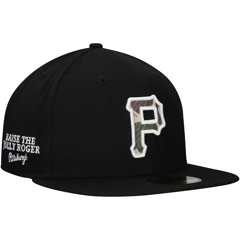New Era Pittsburgh Pirates Troop Chant Camo Undervisor 59FIFTY Fitted Hat