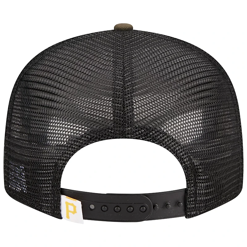 New Era Pittsburgh Pirates Woodland Trucker 9FIFTY Snapback Hat