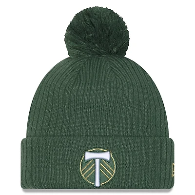 New Era Portland Timbers 2025 Jersey Hook Cuffed Knit Hat with Pom