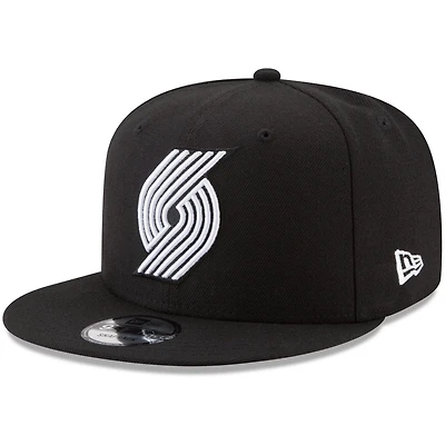 New Era Portland Trail Blazers  White Logo 9FIFTY Adjustable Snapback Hat
