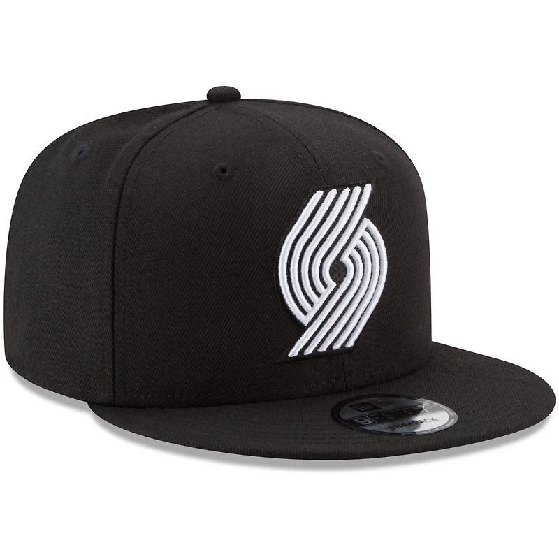 New Era Portland Trail Blazers  White Logo 9FIFTY Adjustable Snapback Hat