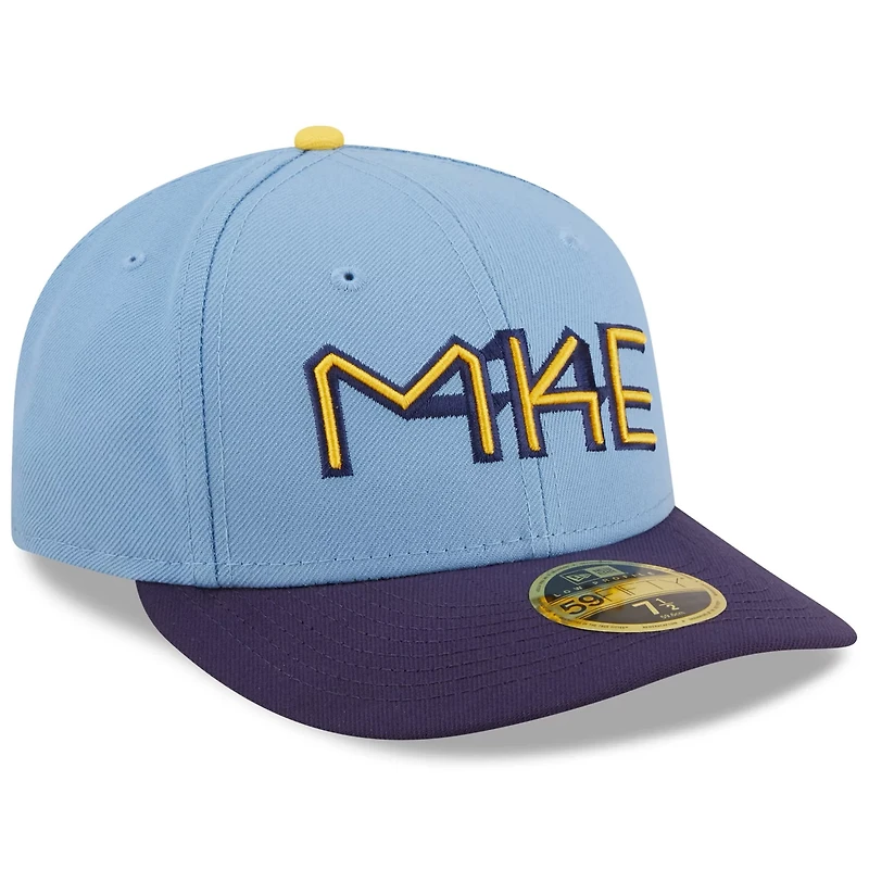 New Era Powder Milwaukee Brewers 2022 City Connect Low Profile 59FIFTY Fitted Hat