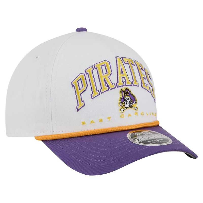 New Era Purple ECU Pirates Arch Two-Tone Rope 9FORTY A-Frame M-Crown Adjustable Hat