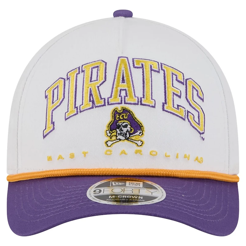 New Era Purple ECU Pirates Arch Two-Tone Rope 9FORTY A-Frame M-Crown Adjustable Hat