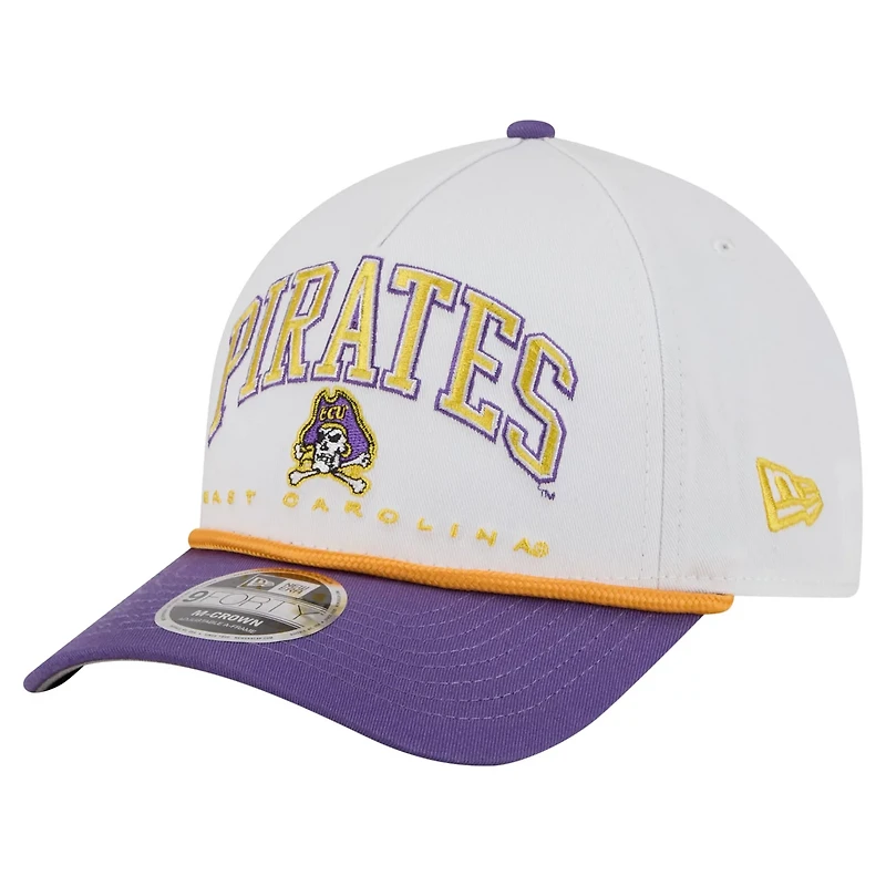 New Era Purple ECU Pirates Arch Two-Tone Rope 9FORTY A-Frame M-Crown Adjustable Hat