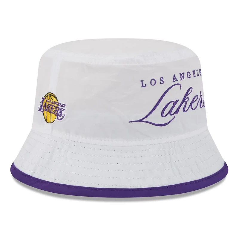 New Era Purple Los Angeles Lakers 2025 NBA Draft Nylon Bucket Hat