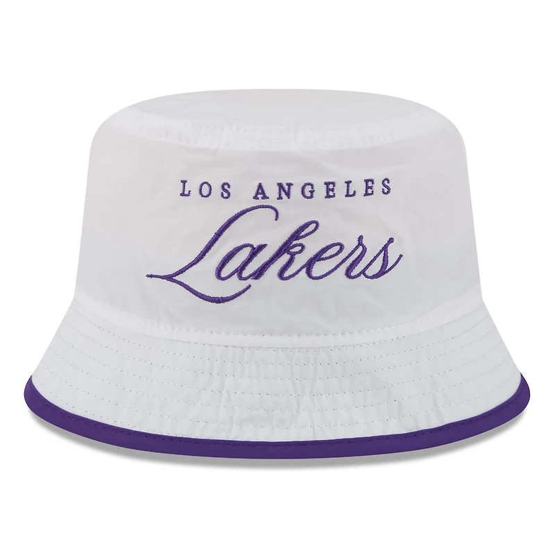 New Era Purple Los Angeles Lakers 2025 NBA Draft Nylon Bucket Hat