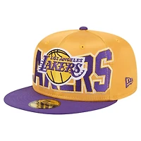 New Era Purple Los Angeles Lakers Satin Two-Tone 59FIFTY Fitted Hat