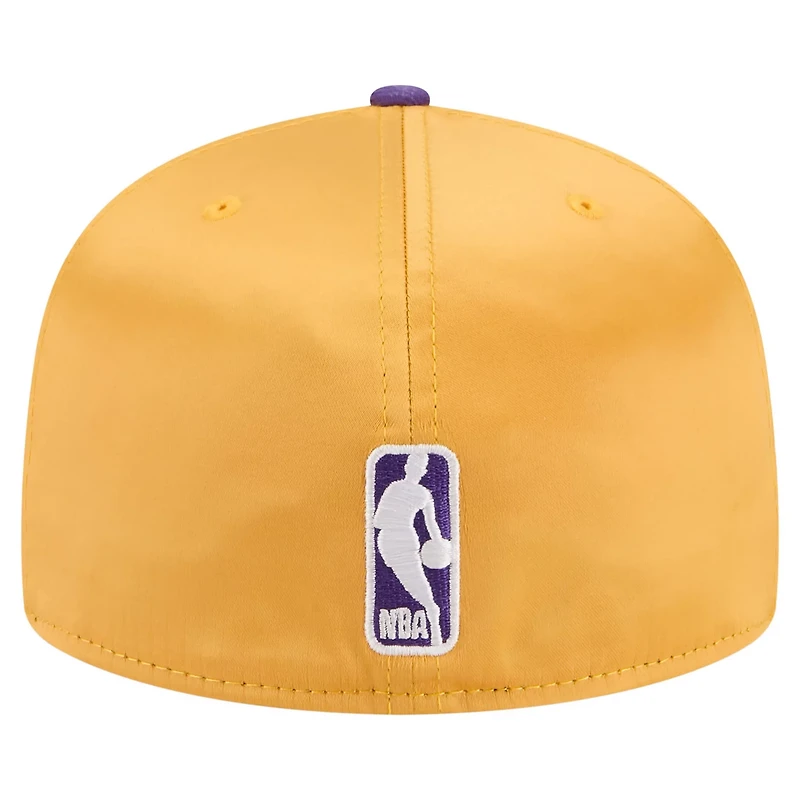 New Era Purple Los Angeles Lakers Satin Two-Tone 59FIFTY Fitted Hat