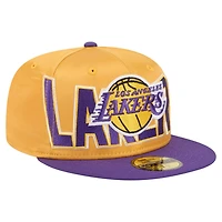New Era Purple Los Angeles Lakers Satin Two-Tone 59FIFTY Fitted Hat