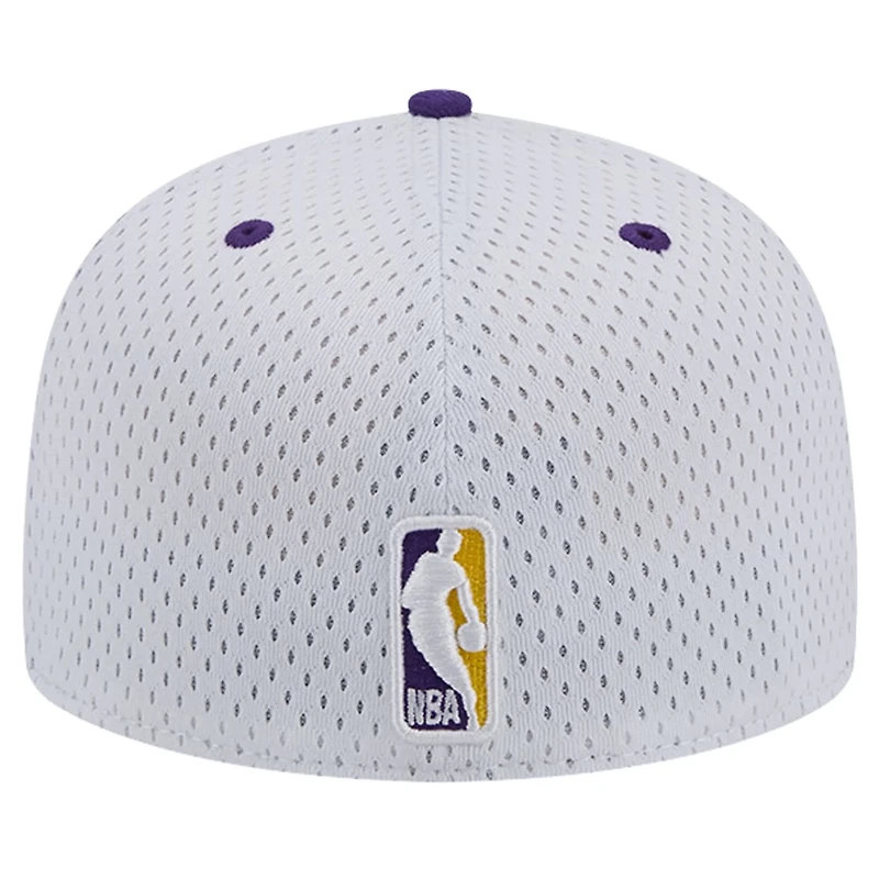 New Era Purple Los Angeles Lakers Throwback 2Tone 59FIFTY Fitted Hat