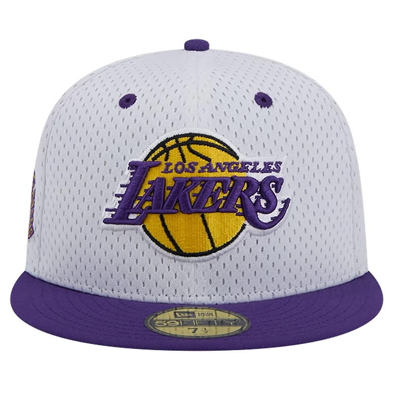 New Era Purple Los Angeles Lakers Throwback 2Tone 59FIFTY Fitted Hat