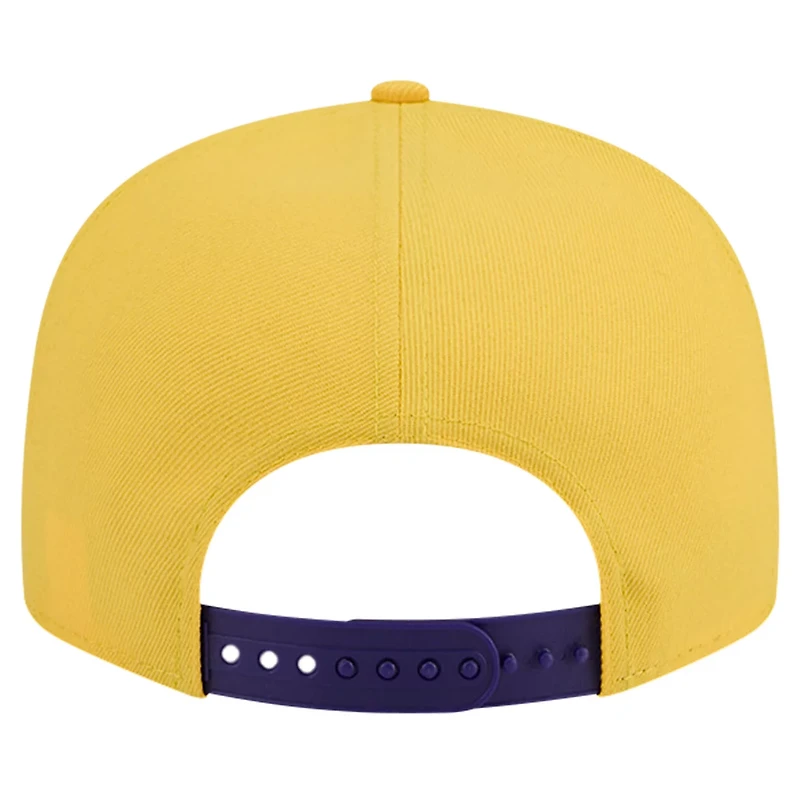 New Era Purple Los Angeles Lakers Throwback Gradient Tech Font 9FIFTY Snapback Hat
