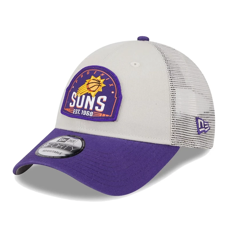 New Era Purple Phoenix Suns Throwback Patch Trucker 9FORTY Adjustable Hat