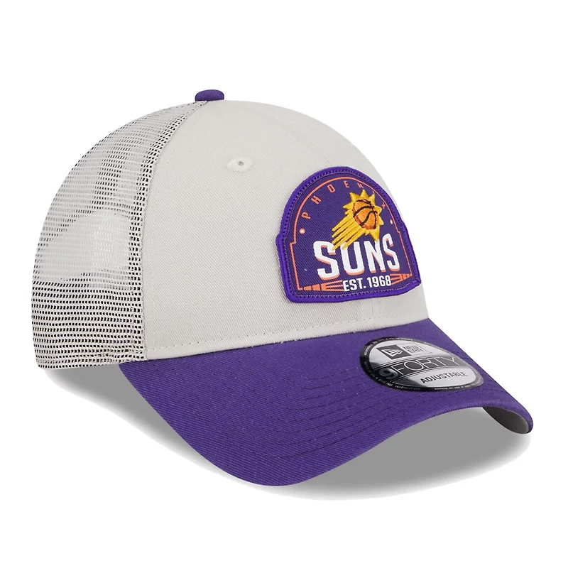 New Era Purple Phoenix Suns Throwback Patch Trucker 9FORTY Adjustable Hat