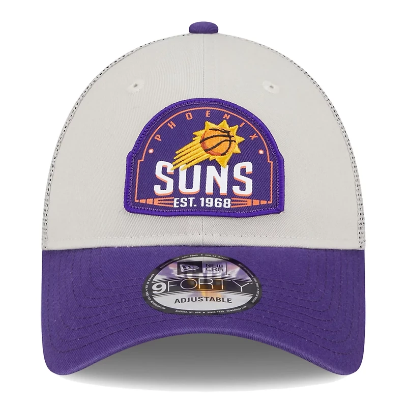 New Era Purple Phoenix Suns Throwback Patch Trucker 9FORTY Adjustable Hat