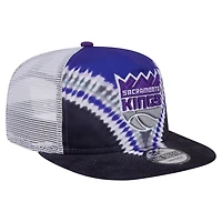 New Era Purple Sacramento Kings Throwback Dye Golfer Snapback Hat
