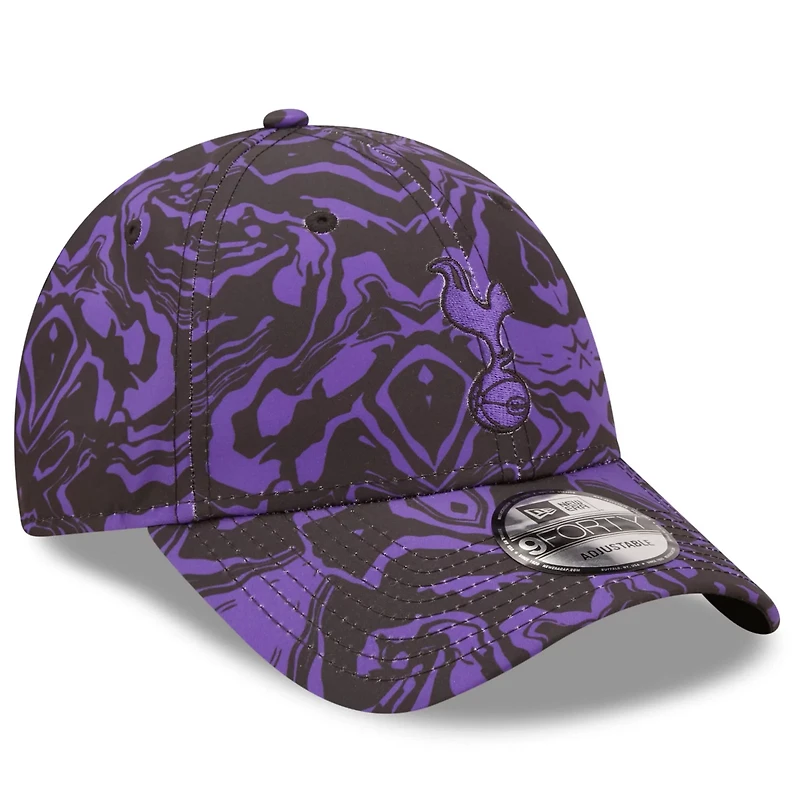 New Era Purple Tottenham Hotspur Allover Print 9FORTY Adjustable Hat