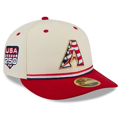 New Era Red Arizona Diamondbacks USA 250 Fourth of July Low Profile 59FIFTY Fitted Hat
