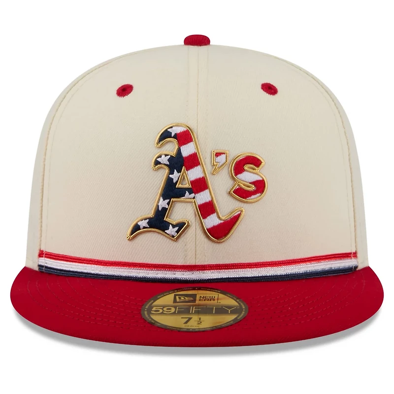 New Era Red Athletics USA 250 Fourth of July 59FIFTY Fitted Hat