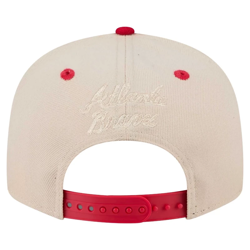 New Era Red Atlanta Braves Team Art 9FIFTY Snapback Hat