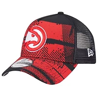 New Era Red Atlanta Hawks Tip Off A-Frame Trucker 9FORTY Adjustable Hat