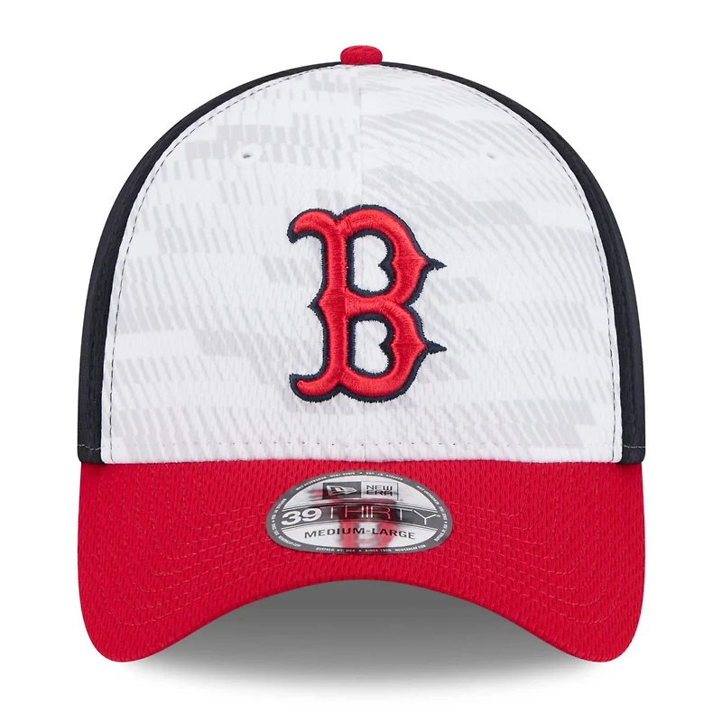 New Era Red Boston Sox 2025 MLB Clubhouse 39THIRTY Flex Hat