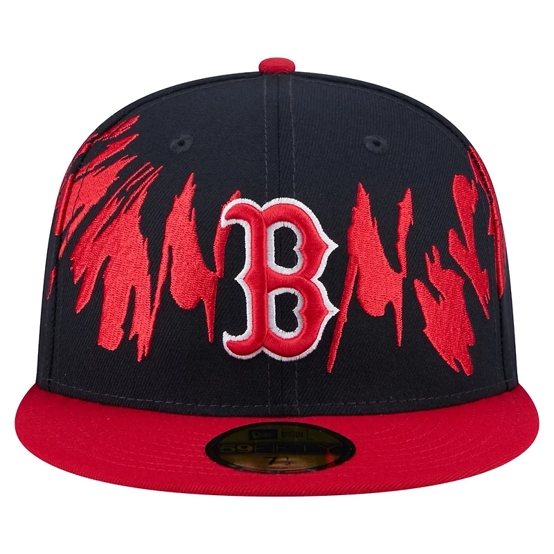 New Era Red Boston Red Sox Retro Pattern 59FIFTY Fitted Hat