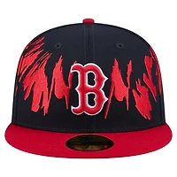 New Era Red Boston Red Sox Retro Pattern 59FIFTY Fitted Hat