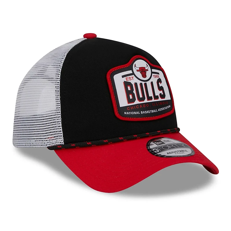 New Era Red Chicago Bulls A-Frame 9FORTY Trucker Hat