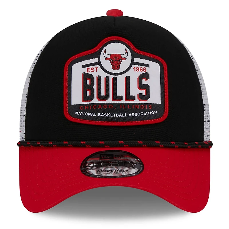 New Era Red Chicago Bulls A-Frame 9FORTY Trucker Hat