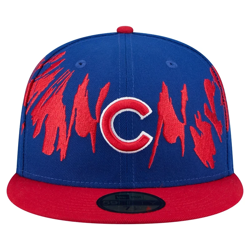 New Era Red Chicago Cubs Retro Pattern 59FIFTY Fitted Hat