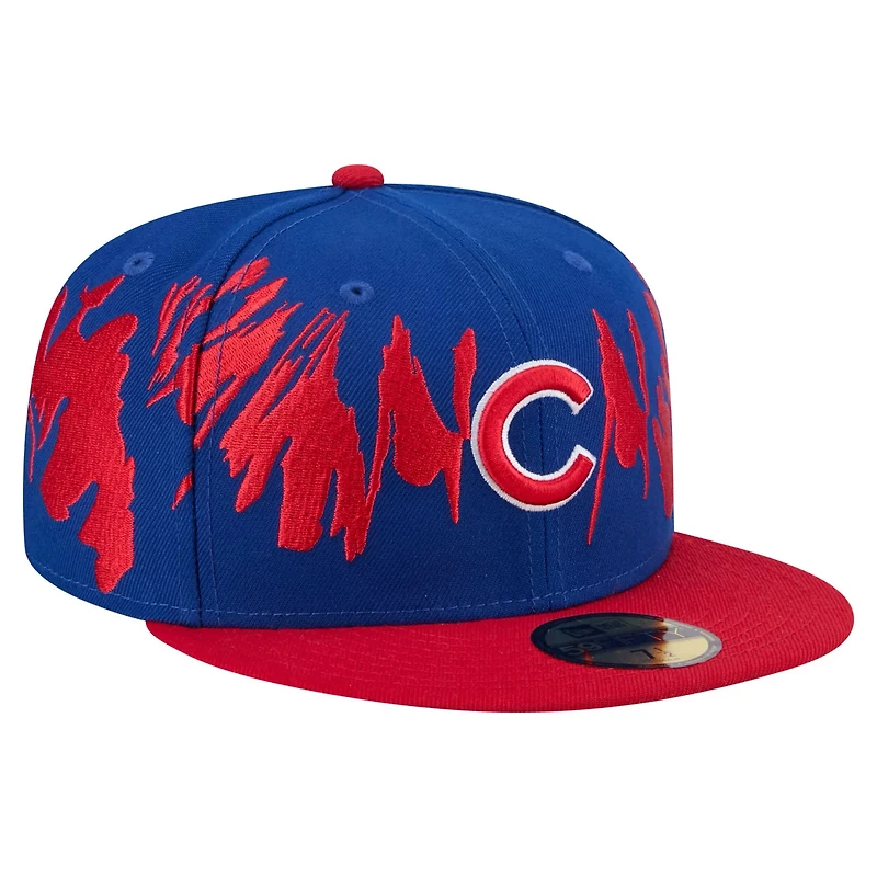 New Era Red Chicago Cubs Retro Pattern 59FIFTY Fitted Hat