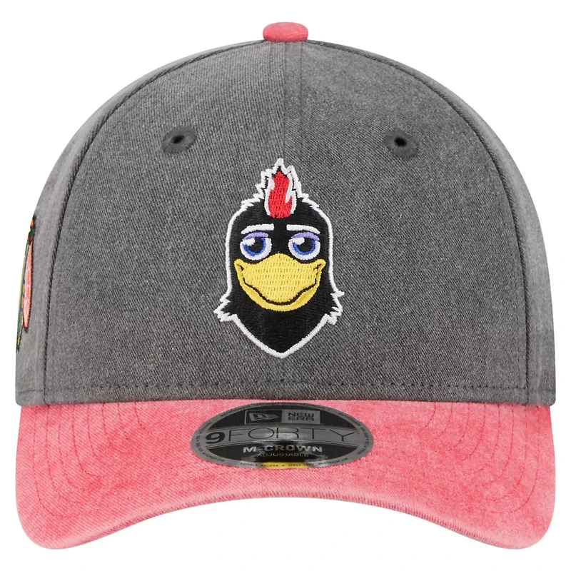 New Era Red Chicago hawks Mascot 2-Tone 9FORTY Adjustable Hat