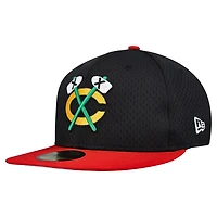New Era Red Chicago hawks Mesh Crown Two-Tone 59FIFTY Fitted Hat